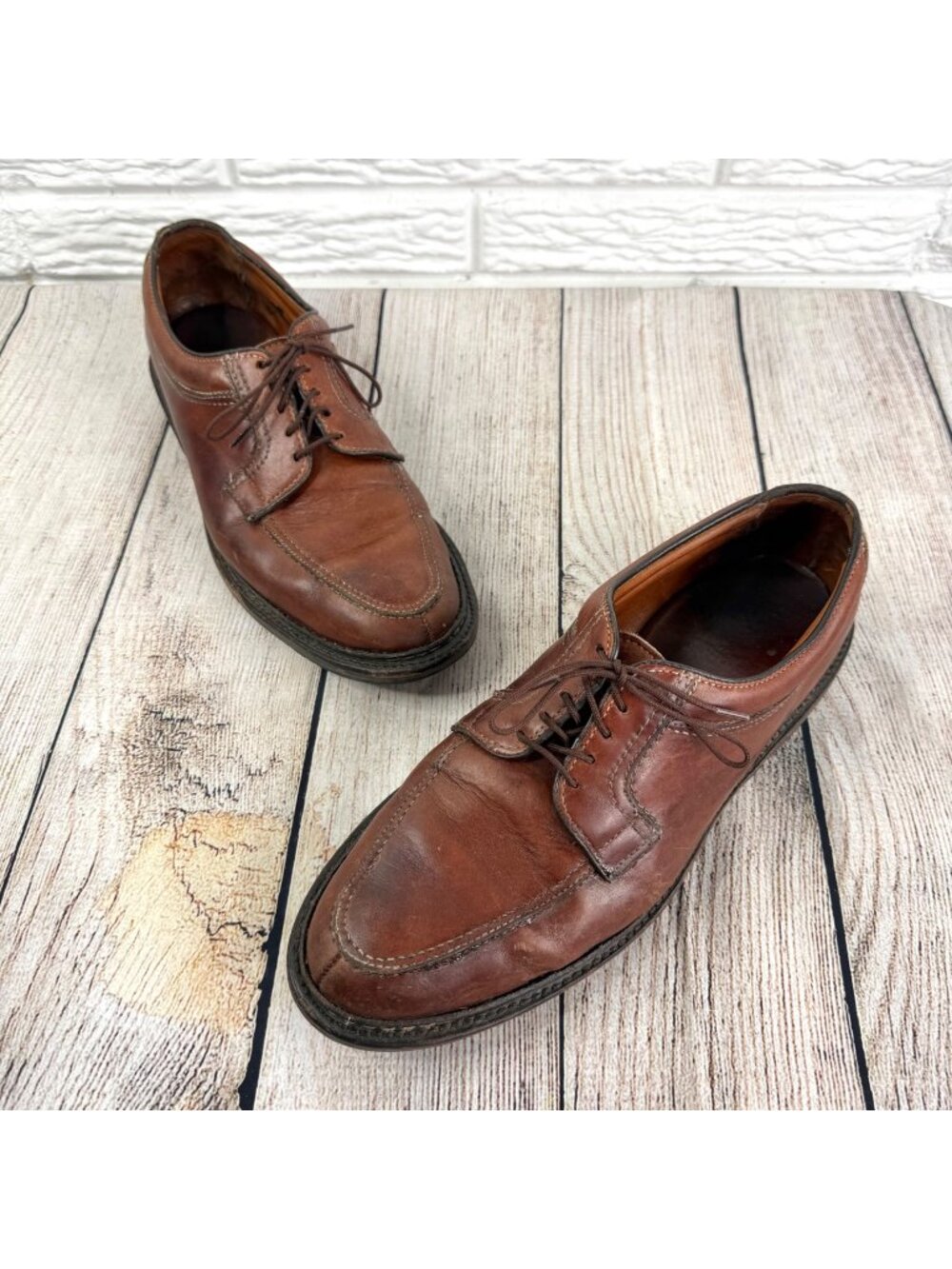 Allen Edmonds Mens Wilbert Leather Split Toe Derby Comfort Shoes Size 10